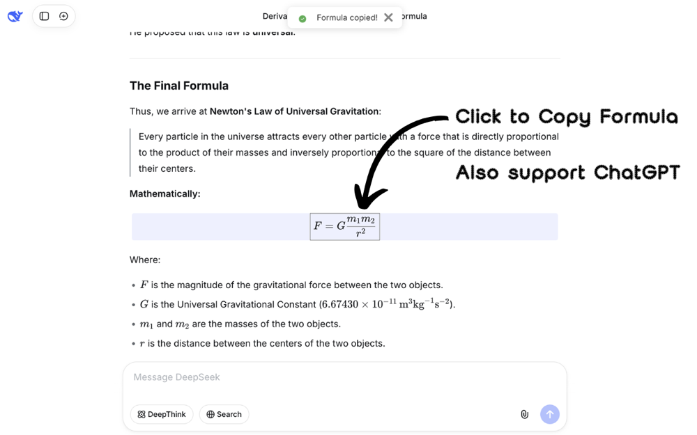 DeepSeek Copy Formula